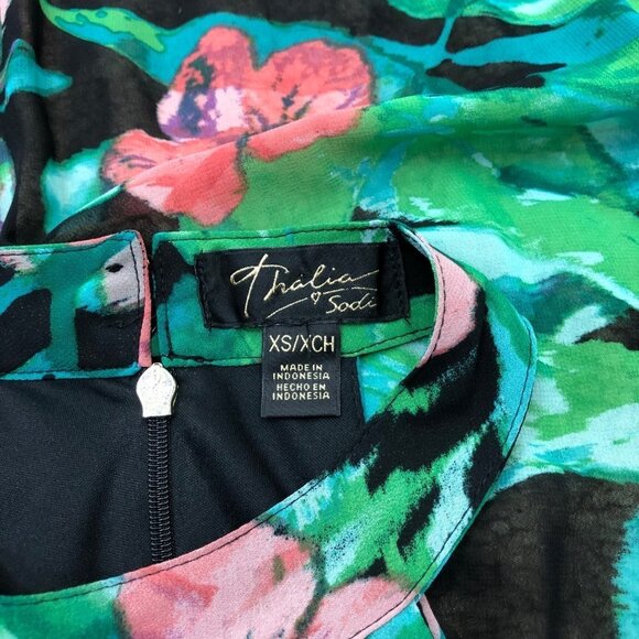 Thalia & Sodi high and low tropical‎ print dress size xsm - Picture 10 of 10